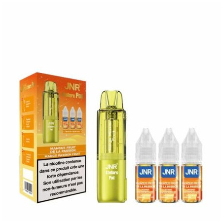 JNR - Cartouche Stellarc 2+10ml + 3 E-liquides - Mangue, Fruit de la passion