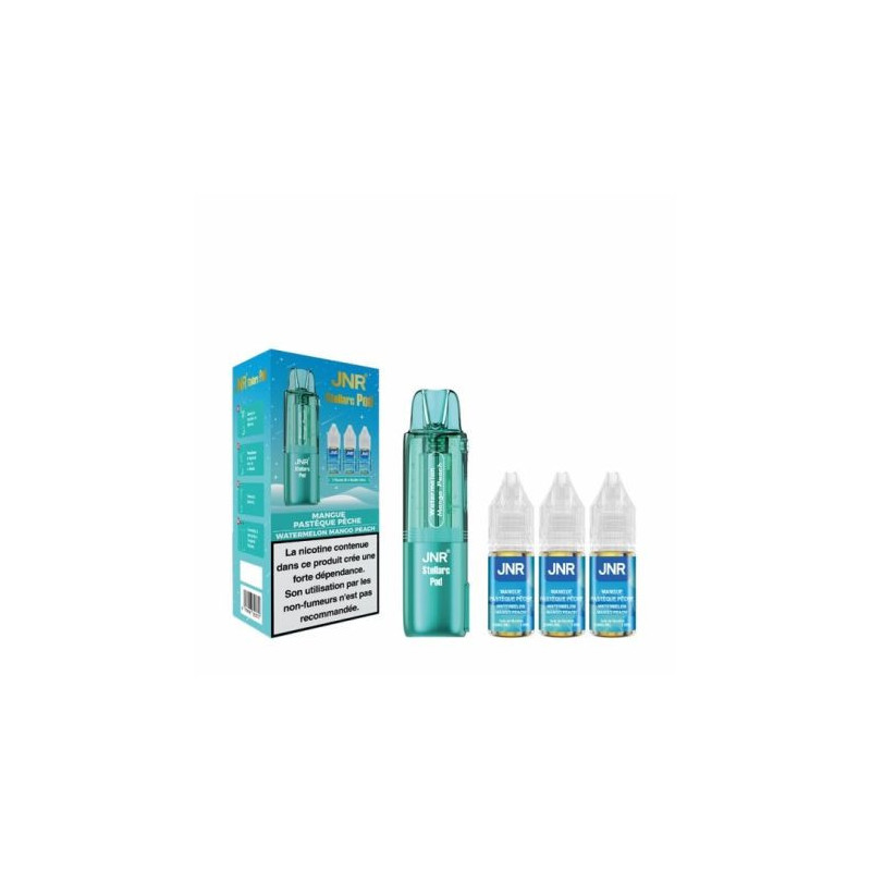 JNR - Cartouche Stellarc 2+10ml + 3 E-liquides - Pastèque, Mangue, Pêche