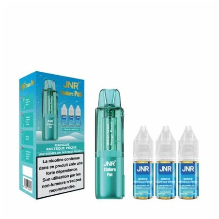 JNR - Cartouche Stellarc 2+10ml + 3 E-liquides - Pastèque, Mangue, Pêche