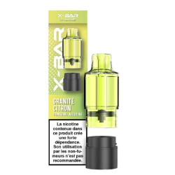 Cartouche pré-remplie X-Line 15K X-Bar - Myrtille, Citron