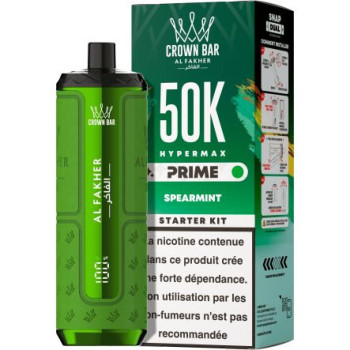 Puff Crown Bar 50K 2x10ml Hyper Max Prime Al Fakher - Gum Mint