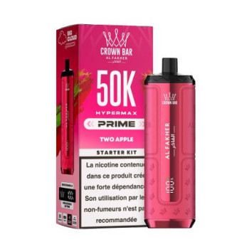 Puff Crown Bar 50K 2x10ml Hyper Max Prime Al Fakher - Gum Mint