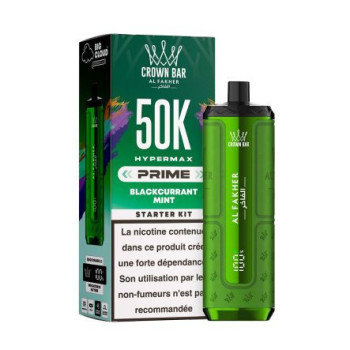 Puff Crown Bar 50K 2x10ml Hyper Max Prime Al Fakher - Gum Mint
