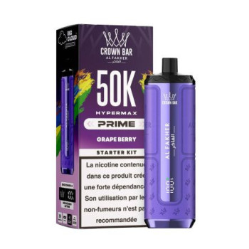 Puff Crown Bar 50K 2x10ml Hyper Max Prime Al Fakher - Gum Mint
