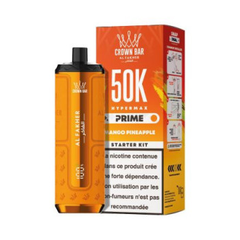 Puff Crown Bar 50K 2x10ml Hyper Max Prime Al Fakher - Mango Pineapple