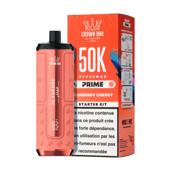 Puff Crown Bar 50K 2x10ml Hyper Max Prime Al Fakher - Blueberry Cherry