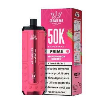 Puff Crown Bar 50K 2x10ml Hyper Max Prime Al Fakher - Watermelon Cherry