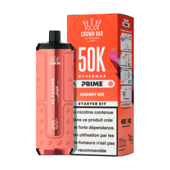Puff Crown Bar 50K 2x10ml Hyper Max Prime Al Fakher - Cherry Ice
