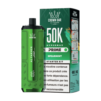 Puff Crown Bar 50K 2x10ml Hyper Max Prime Al Fakher - Spearmint
