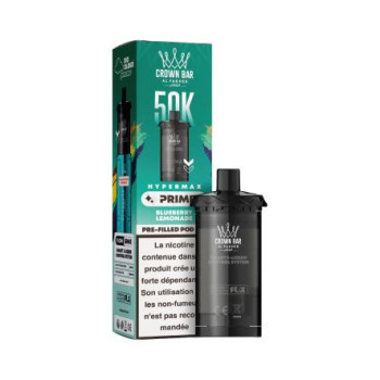 Crown Bar Al Fakher Cartouche Hyper Max Prime 50k - Blueberry Lemonade