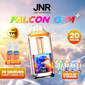 Kit New Watermelon Ice 30000 puffs 2x10ml Falcon Gem + JNR
