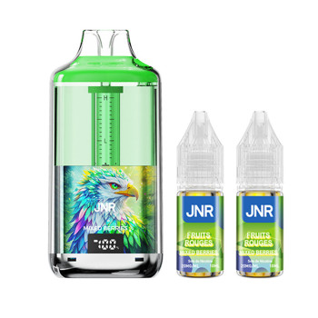 Kit New Watermelon Ice 30000 puffs 2x10ml Falcon Gem + JNR