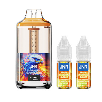 Kit New Watermelon Ice 30000 puffs 2x10ml Falcon Gem + JNR