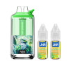 Kit New Watermelon Ice 30000 puffs 2x10ml Falcon Gem + JNR
